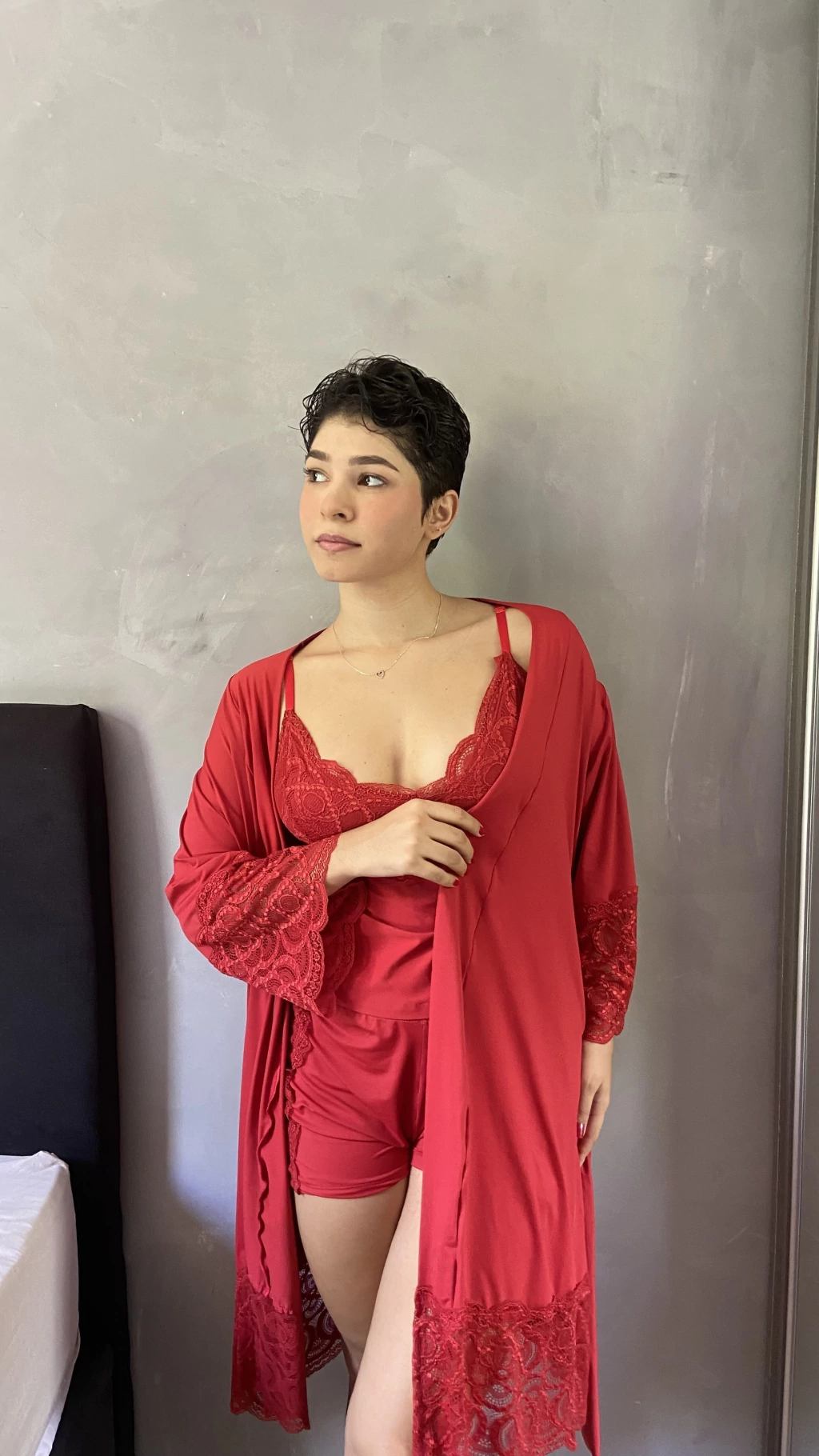 Kit Isadora | robe + pijama vermelho
